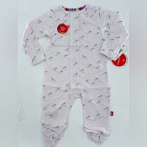 Magnetic me pink Savannah plains modal magnetic footie size 3-6m
